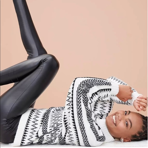 Loft Faux Leather Leggings - Picture 1 of 9